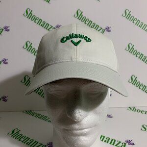 Callaway Hat Heritage Twill Adjustable Golf White Kelly Green Cap One Size